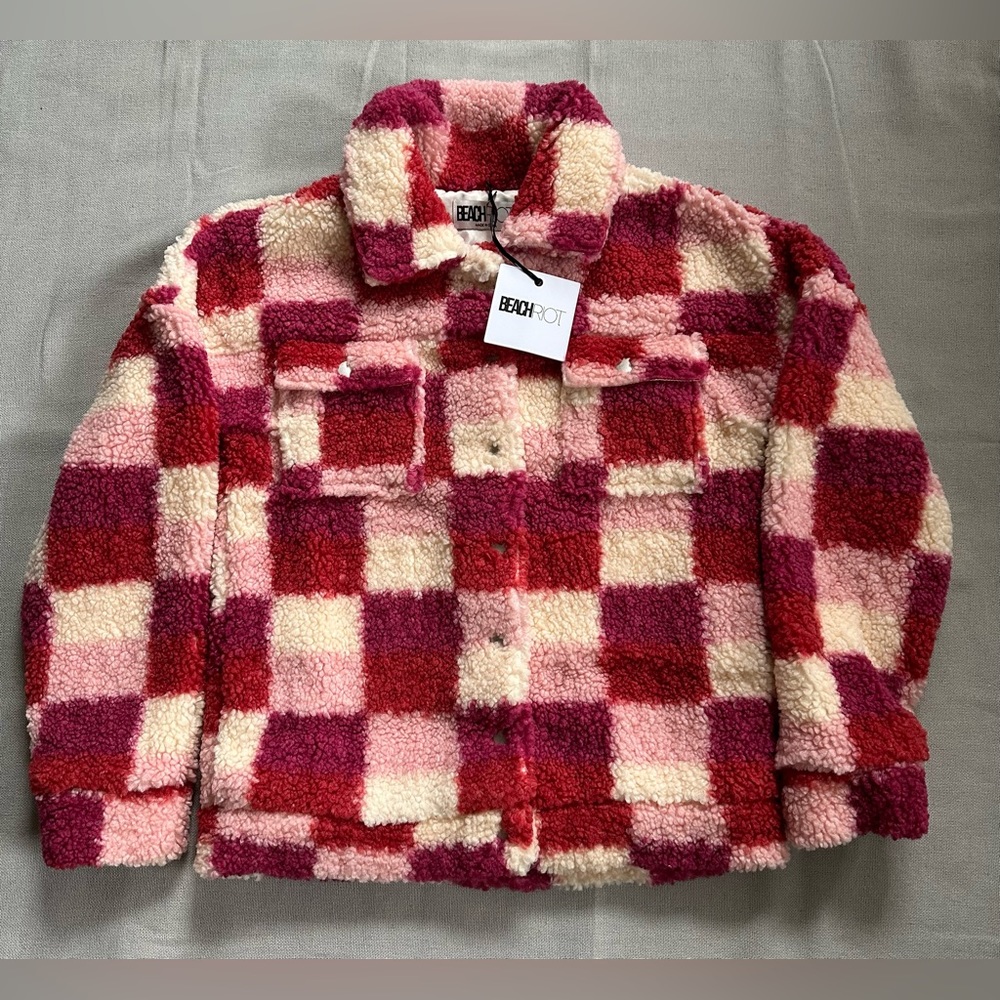 Beach Riot Laurie Fleece Jacket Shacket New - Picture 4 of 9